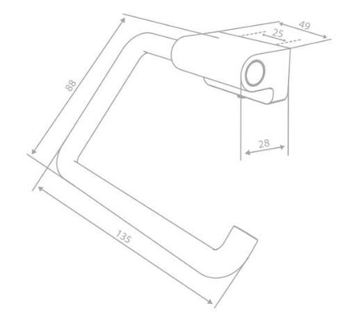 Damixa Zen toiletrulleholder - Børstet messing Damixa Zen toiletrulleholder - Børstet messing