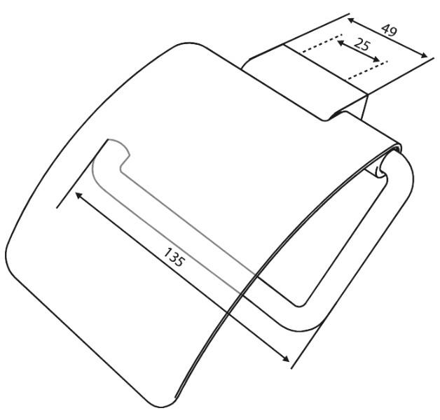 Damixa Zen toiletrulleholder m/l&aring;g - Krom
