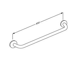 Pressalit PLUS håndgreb 450 mm - Hvid Pressalit PLUS håndgreb 450 mm - Hvid