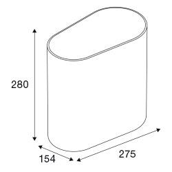 Pressalit Style væghængt toiletspand - Mat sort Pressalit Style væghængt toiletspand - Mat sort