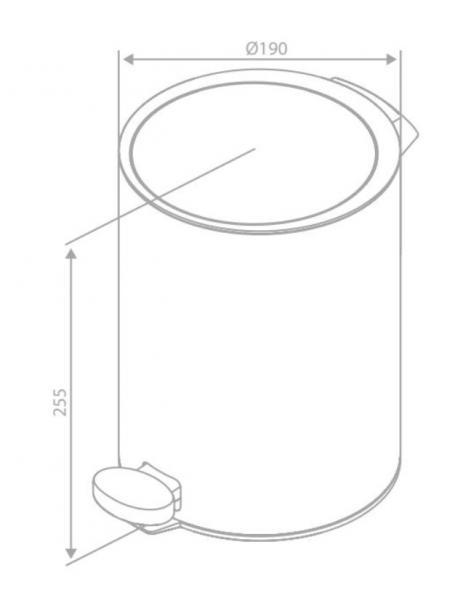 Damixa Zen toiletspand m/pedal og SoftClose 3l - B&oslash;rstet messing