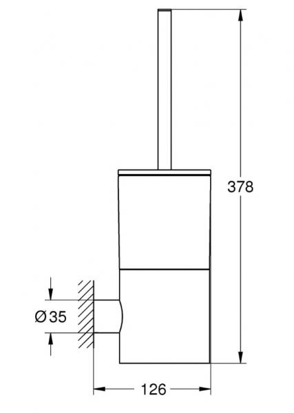 Grohe Atrio toiletb&oslash;rste inkl. v&aelig;gholder - Krom