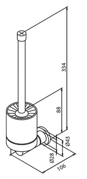Damixa Silhouet toiletb&oslash;rste til v&aelig;g - Matsort