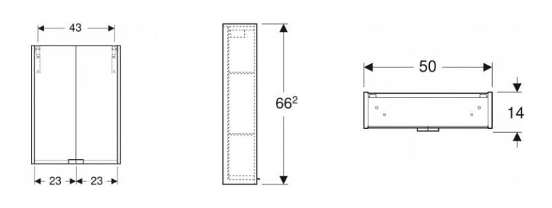 If&oslash; Option spejlskab BAS 50 - Hvid mat