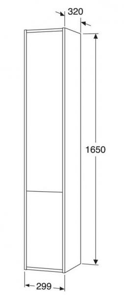 Gustavsberg Artic 30 h&oslash;jskab - Sort ask