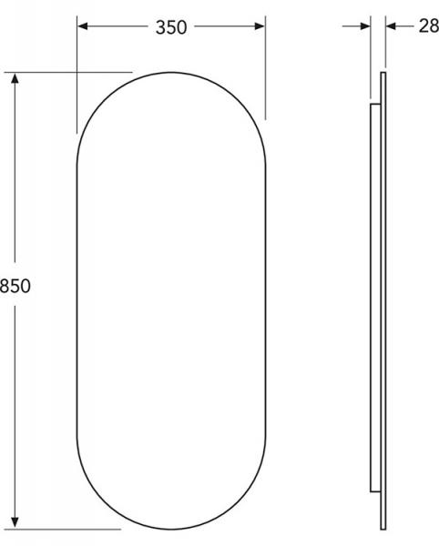 Gustavsberg Artic spejl m/backlight Gustavsberg Artic spejl m/backlight