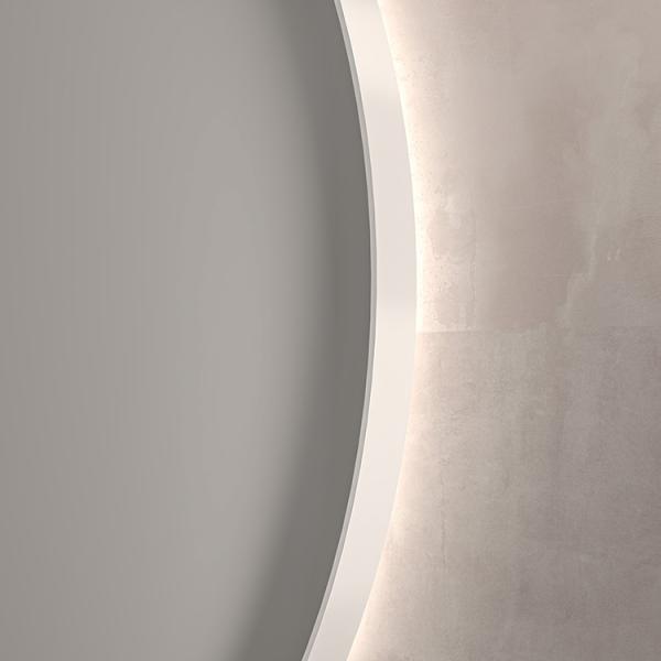 Sanibell Ink SP17 rundt spejl m/backlight, varme og sensor &Oslash;80  - Mat hvid