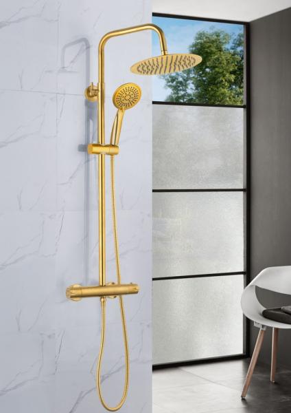 Nortiq komplet brusesystem Ø22 - Børstet messing Nortiq komplet brusesystem Ø22 - Børstet messing