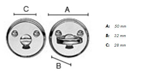 Beslagsboden toiletbeslag - B&oslash;rstet krom