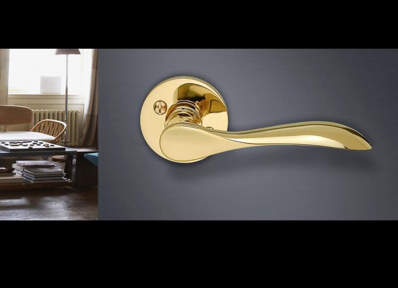 Beslagsboden indendørs dørgreb inkl nøgleskilt - Poleret messing Beslagsboden indendørs dørgreb inkl nøgleskilt - Poleret messing