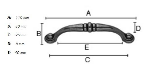 Beslagsboden b&oslash;jlegreb BB542 - Sort