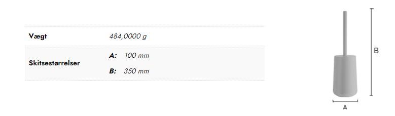 Beslagsboden Soft toiletb&oslash;rste t/gulv - Mat sort