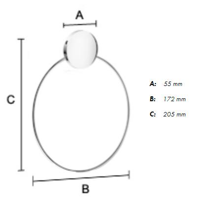 Beslagsboden Puck selvkl&aelig;bende h&aring;ndkl&aelig;dering - Krom
