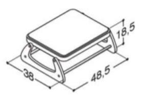 Dansani Calidris taburet 48,5cm - Hvid mat Dansani Calidris taburet 48,5cm - Hvid mat