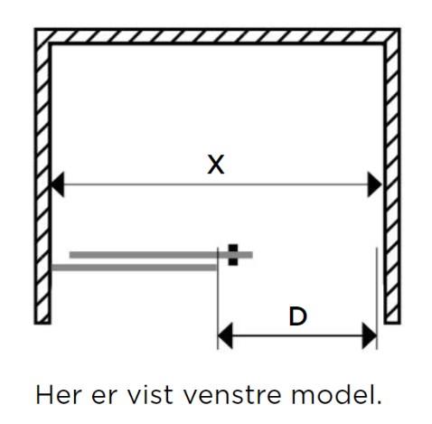 Strømberg Slide 22 skydedør nicheløsning 1000mm - Hvid Strømberg Slide 22 skydedør nicheløsning 1000mm - Hvid
