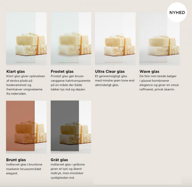 Strømberg Lucca 70 badekarvæg - Valgfri glas og beslag Strømberg Lucca 70 badekarvæg - Valgfri glas og beslag