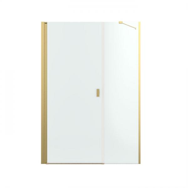 Strømberg Noma 45 svingdør m/sidepanel 1000mm - Venstre - Børstet messing Strømberg Noma 45 svingdør m/sidepanel 1000mm - Venstre - Børstet messing