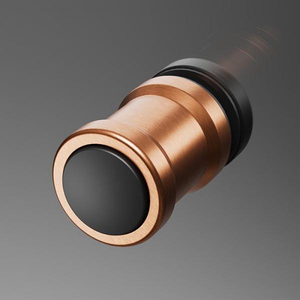 Str&oslash;mberg Noma 110 bruseniche m/folded&oslash;re - 80x80 cm - Klar glas/b&oslash;rstet kobber