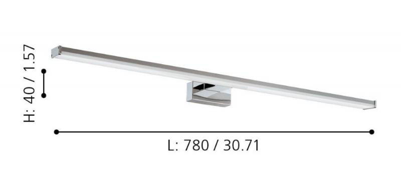 Eglo Pandella LED v&aelig;glampe til bad - 78 cm