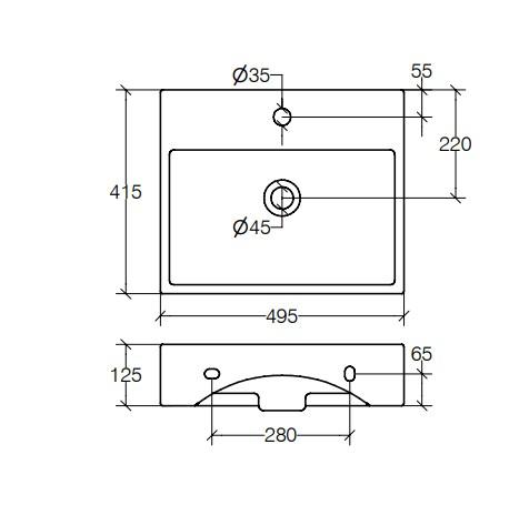 Cass&oslash;e Soft 160 m&oslash;bels&aelig;t m/bowlevask - Mat gr&aring;