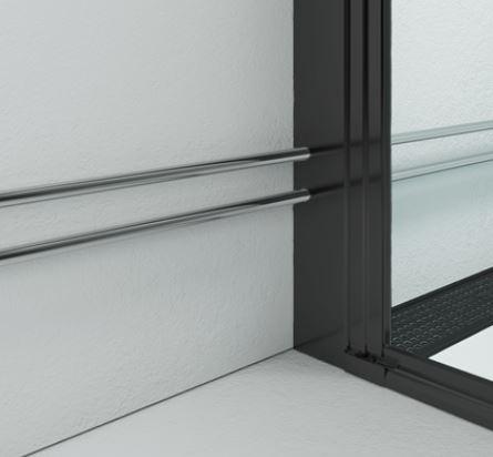 Str&oslash;mberg udvidelsesprofil til Slide 2005x20mm - Mat sort