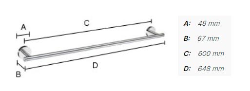 Smedbo Home håndklædestang - Børstet messing Smedbo Home håndklædestang - Børstet messing