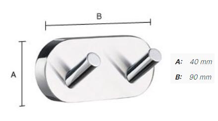 Smedbo Home dobbeltkrog - Børstet messing Smedbo Home dobbeltkrog - Børstet messing