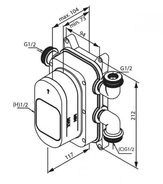 Damixa Silhouet komplet brusesystem til indbygning/loft - Krom Damixa Silhouet komplet brusesystem til indbygning/loft - Krom