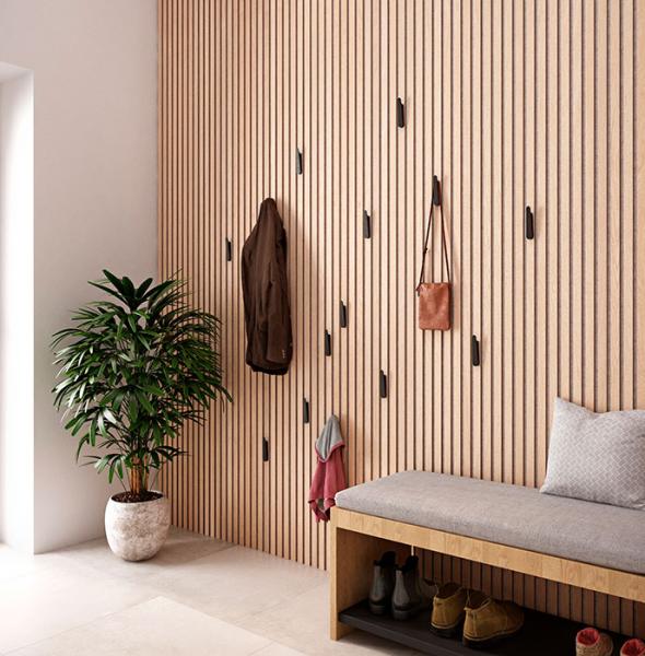 Pressalit Style stor knage til akustikpanel - 2 stk - Mat sort Pressalit Style stor knage til akustikpanel - 2 stk - Mat sort