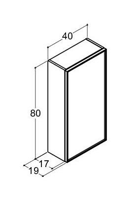 Dansani Luna Urban overskab - Højrehængslet - Hvid mat/Sort ramme Dansani Luna Urban overskab - Højrehængslet - Hvid mat/Sort ramme