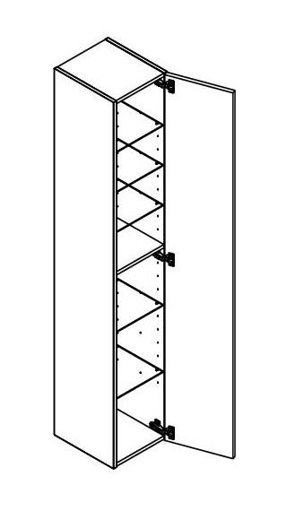 Dansani Luna Urban h&oslash;jskab 30 - H&oslash;jreh&aelig;ngslet - Natur eg