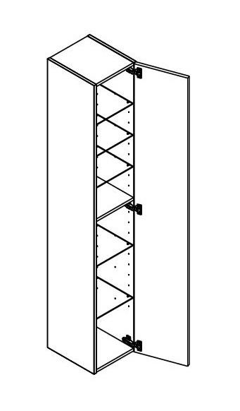 Dansani Luna Urban h&oslash;jskab 30 - H&oslash;jreh&aelig;ngslet - Brun eg