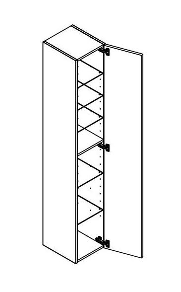 Dansani Luna Urban h&oslash;jskab 30 - Venstreh&aelig;ngslet - Brun eg