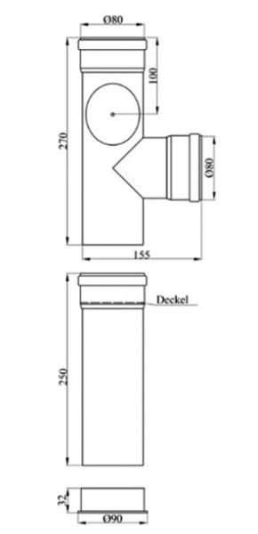 Startfod til &oslash;80mm r&oslash;gr&oslash;r