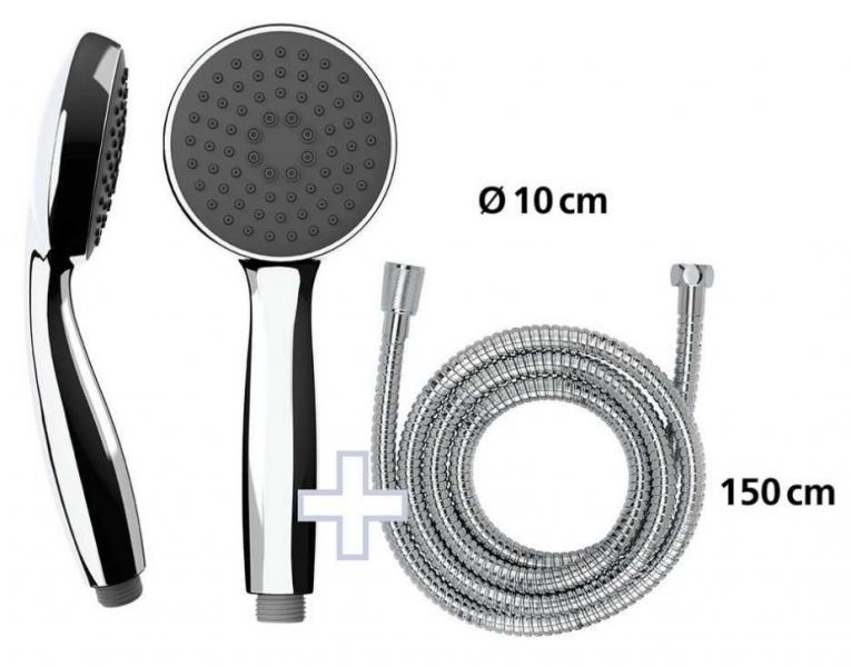 Wenko bruses&aelig;t med LED brusestang - &Oslash;100