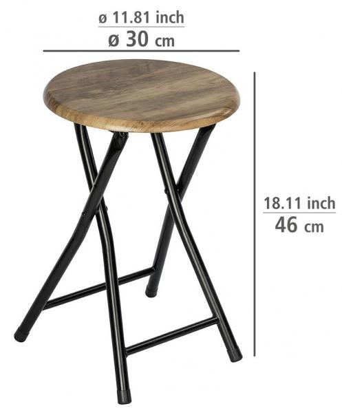 Wenko Forio skammel - Sort/Rustik Wenko Forio skammel - Sort/Rustik