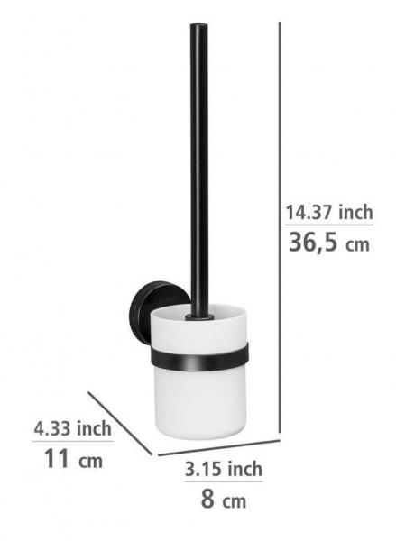 Wenko Pavia toiletbørste til væg - Mat sort - Skruefri Wenko Pavia toiletbørste til væg - Mat sort - Skruefri
