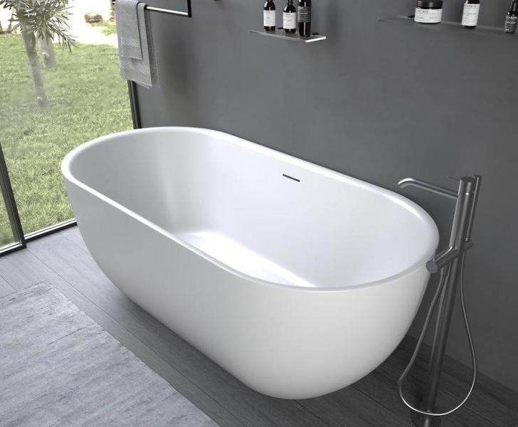 Ideavit Thalia fritst&aring;ende badekar 1700 x 600 mm - Mat hvid