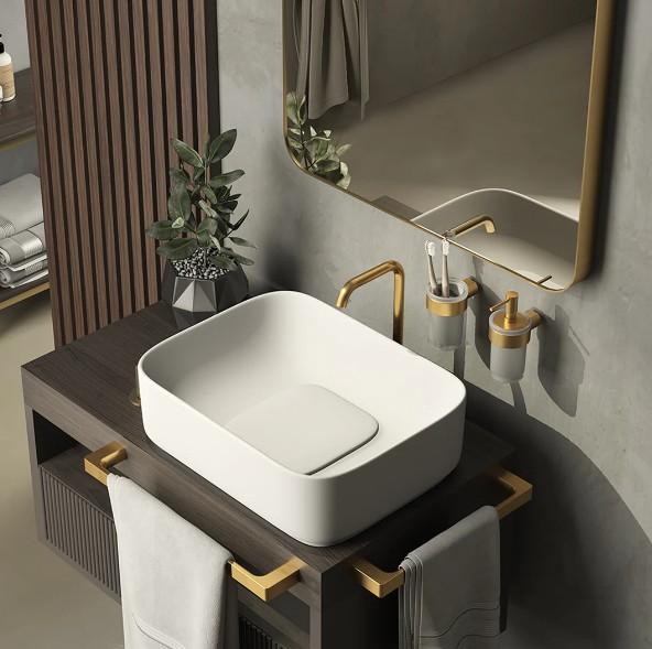 HeFe Piren h&aring;ndkl&aelig;destang 45 cm - B&oslash;rstet messing