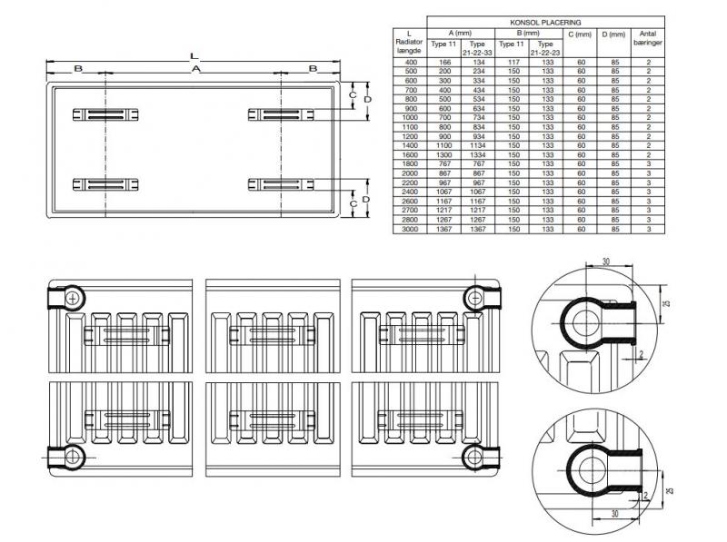 Thermrad Compact radiator 11-600-1000 mm - 10 kvm Thermrad Compact radiator 11-600-1000 mm - 10 kvm