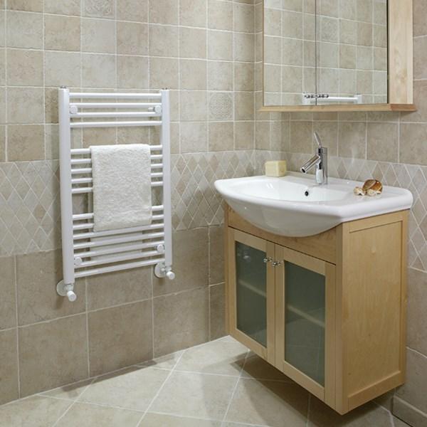 Str&oslash;mberg Asola h&aring;ndkl&aelig;det&oslash;rrer - 40x65 cm - Hvid