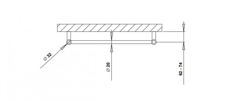 Str&oslash;mberg Nilo h&aring;ndkl&aelig;det&oslash;rrer til kombidrift - 50x78 cm - krom