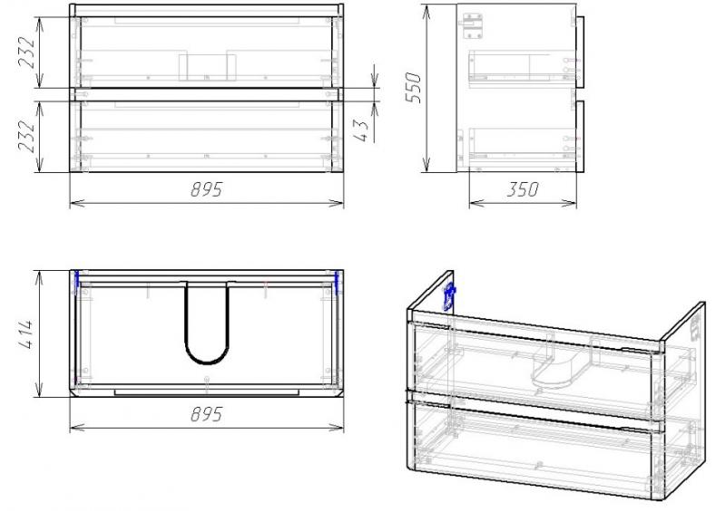 Nortiq Miami m&oslash;bels&aelig;t 90 - Hvid mat