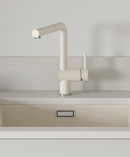 Blanco Subline 500-U k&oslash;kkenvask m/Linus k&oslash;kkenarmatur - Soft white