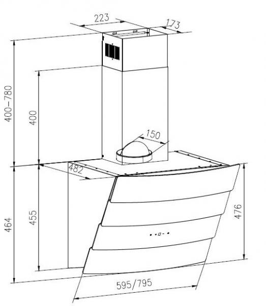 Eico Messina 60 N emh&aelig;tte til v&aelig;gmontering - Sort