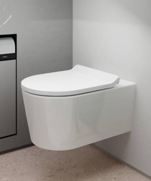 hansgrohe EluPura S v&aelig;gh&aelig;ngt toilet inkl. s&aelig;de, AquaHelix og SmartClean