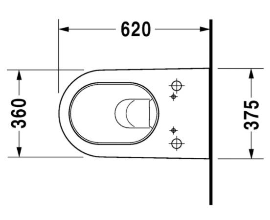 Duravit Starck 2 hængeskål m/wondergliss til sensowash Duravit Starck 2 hængeskål m/wondergliss til sensowash