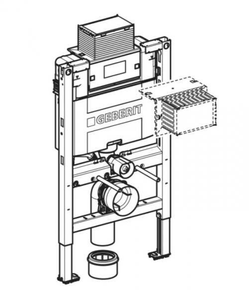 Geberit Duofix Omega-element - Top/frontbetjent 82 cm