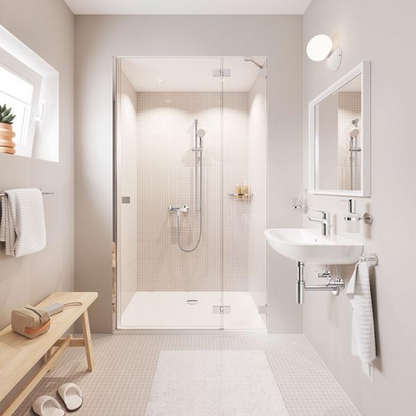 Grohe Bau 55 håndvask t/væg - 1 hanehul Grohe Bau 55 håndvask t/væg - 1 hanehul