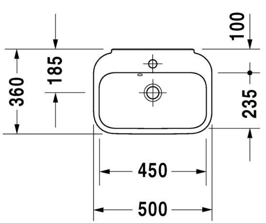 Duravit Happy D.2 50 h&aring;ndvask t/v&aelig;g